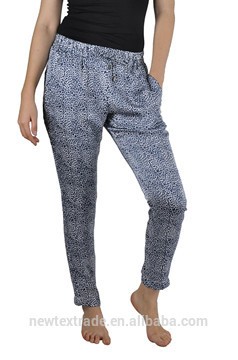 Sleepwear Women's long Knit Dot Capri Pant