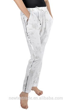 Print Pant Wholesale Women's Sleepwear polyester lounge wear